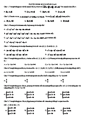 Toán 12 - Ôn tập Hình học không gian